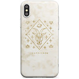 Capricorn Emblem - Solid Gold Marbled Design Slim TPU Phone Case Warehouse X XS Max XR